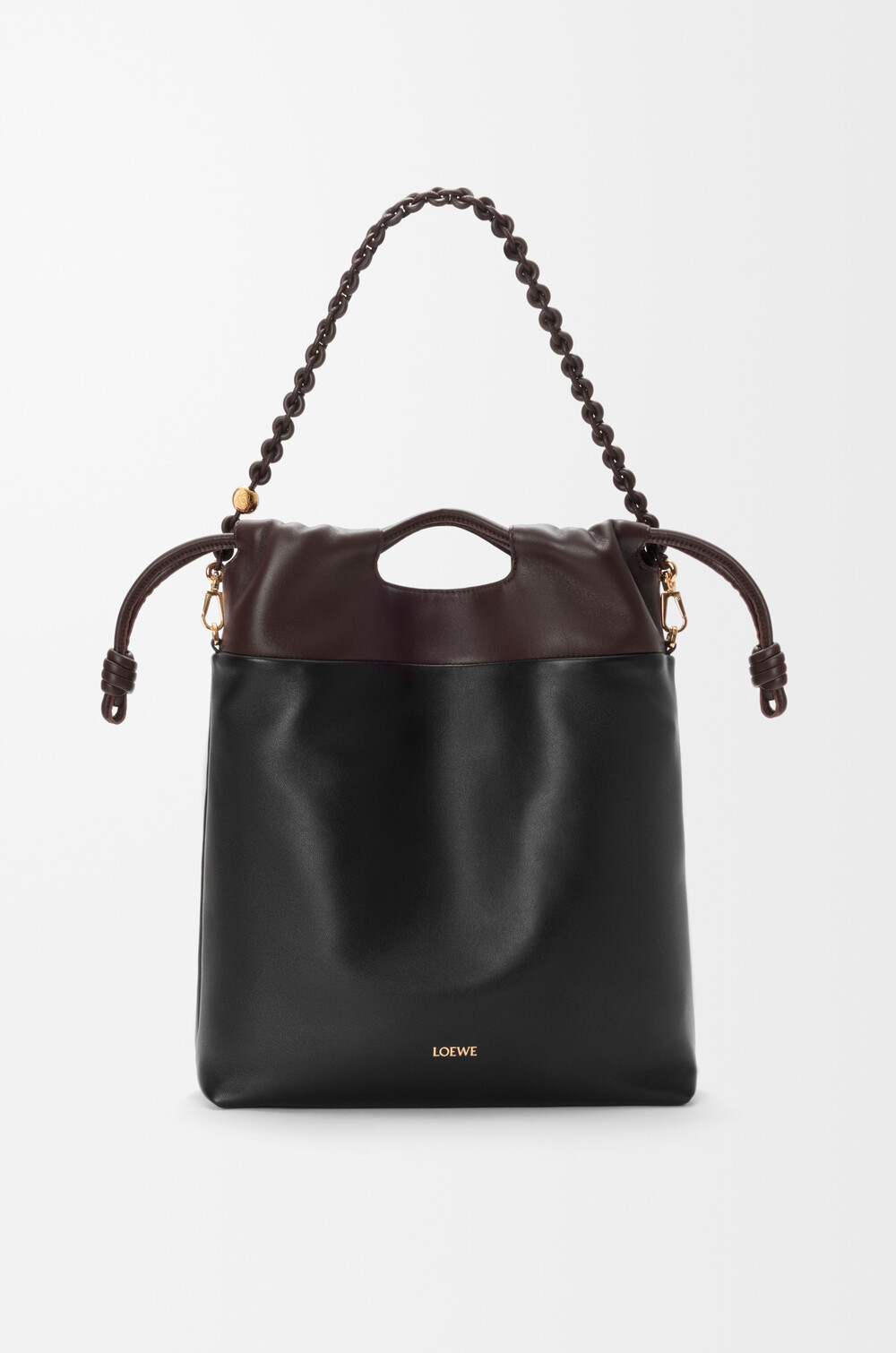 Loewe Flamenco Purse Tote In Mellow Nappa Lambskin In Black