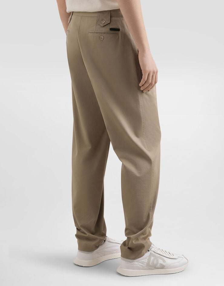 Dolce & Gabbana Belt Loops Slacks In Sand