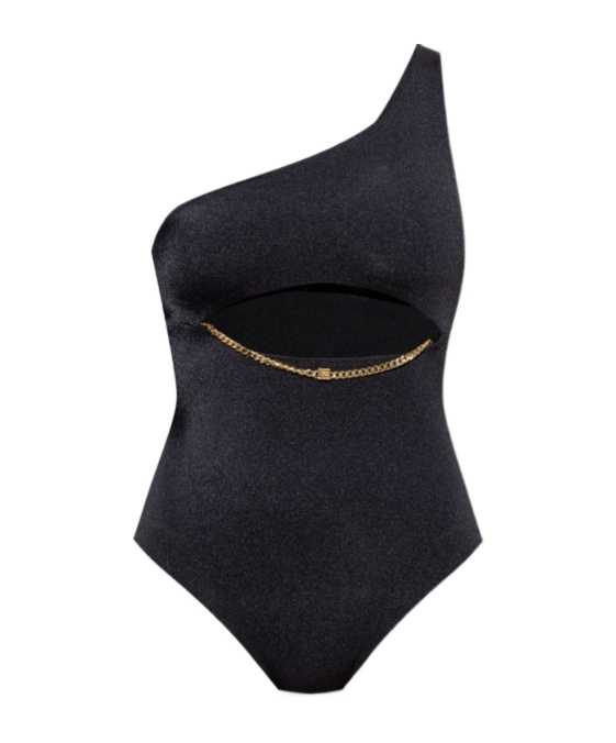 Dsquared2 Chain One-piece Swimsuit In Black