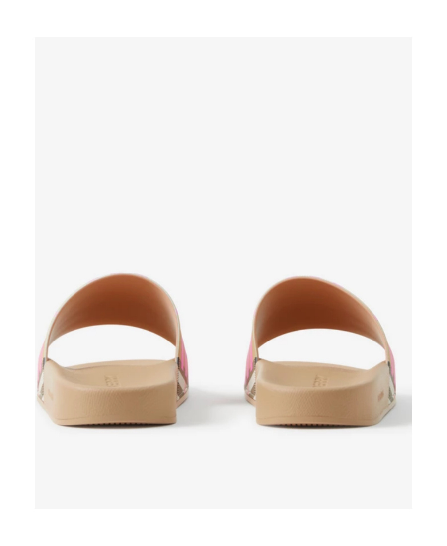 Burberry Vintage Check-print Slides In Nude