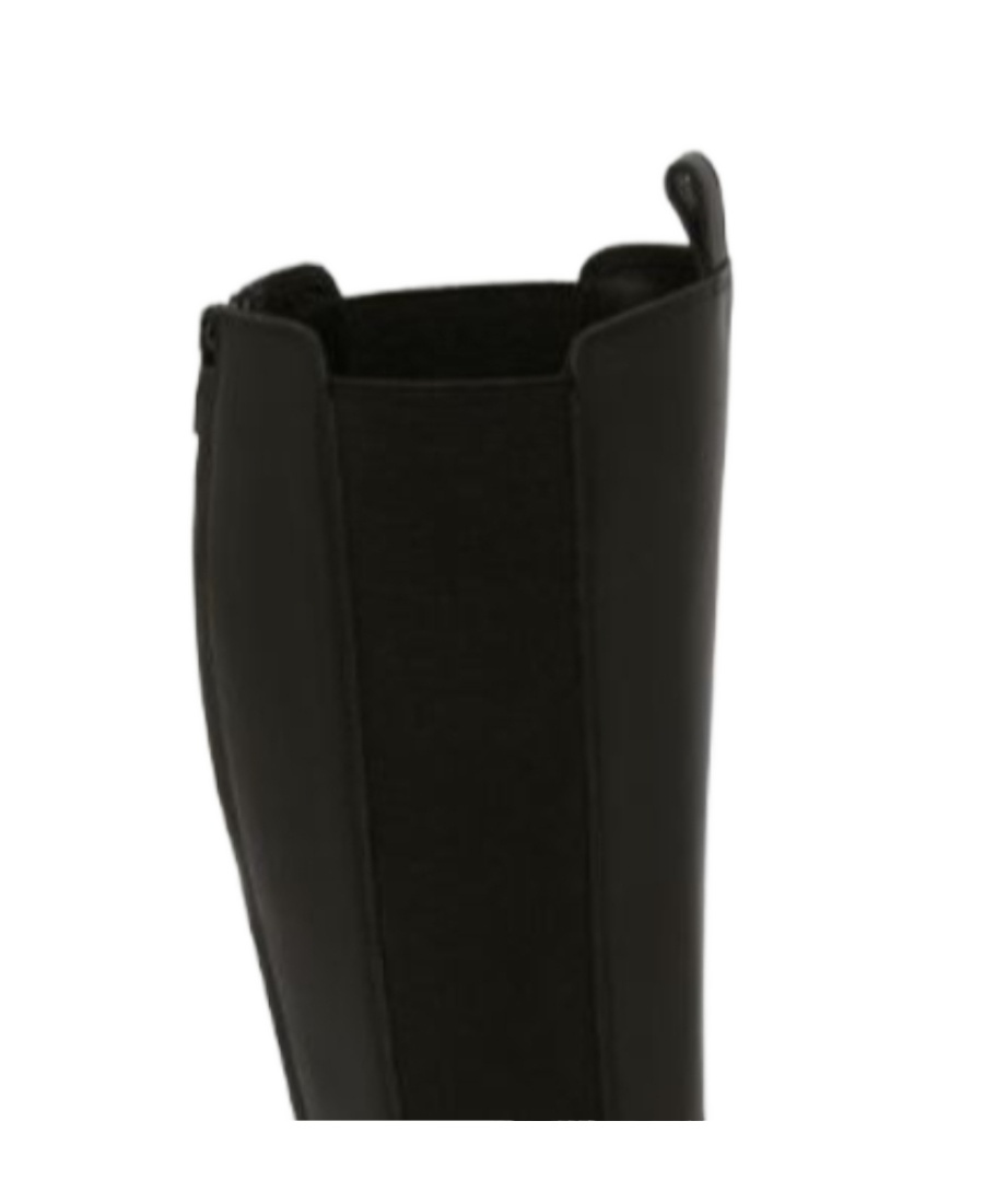 Alexander Mcqueen Tread Slick Leather Mid-calf Boots In Black