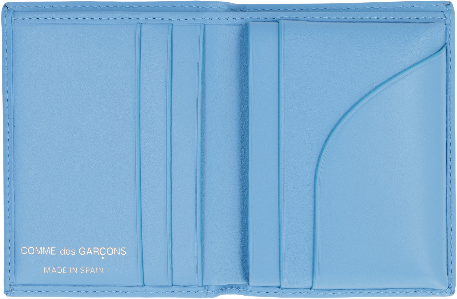 Comme Des Garçons Bi-fold Cardholder Wallet In Blue