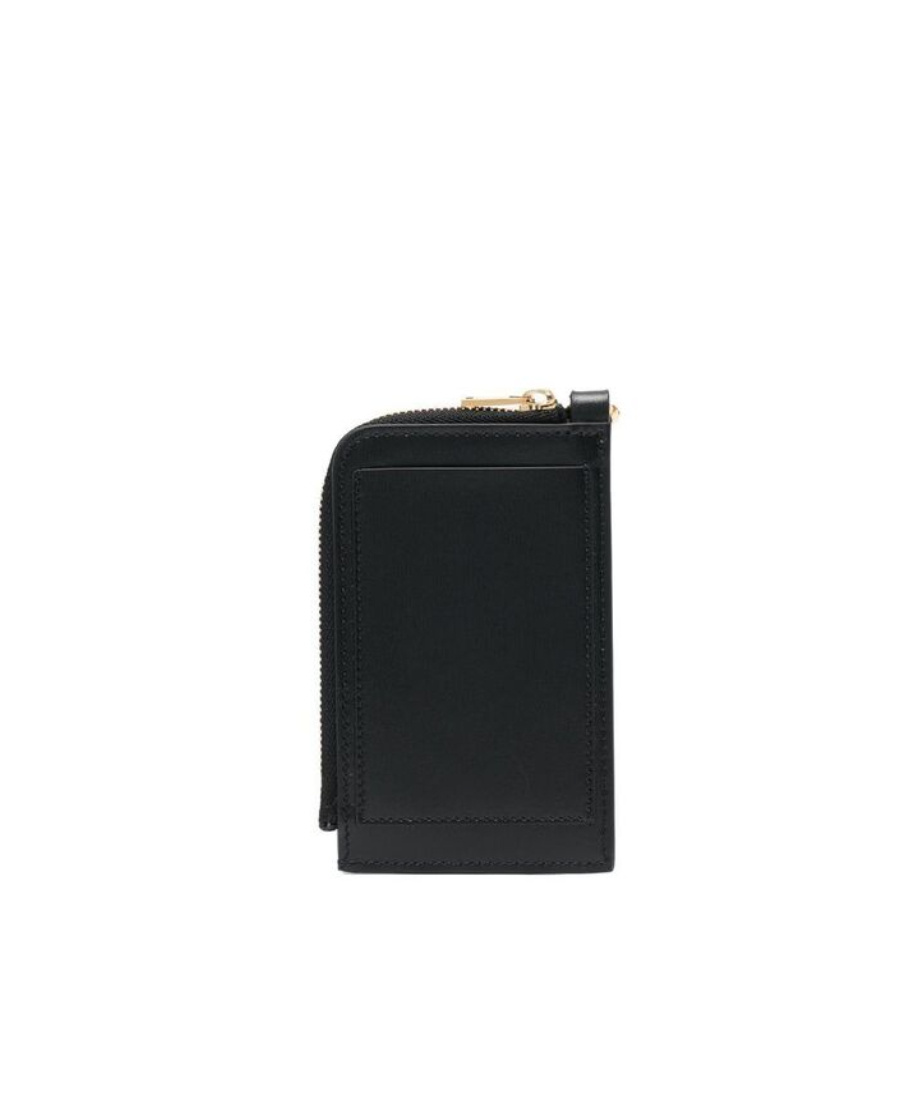 Jil Sander Embossed-logo Detail Neck Wallet In Black