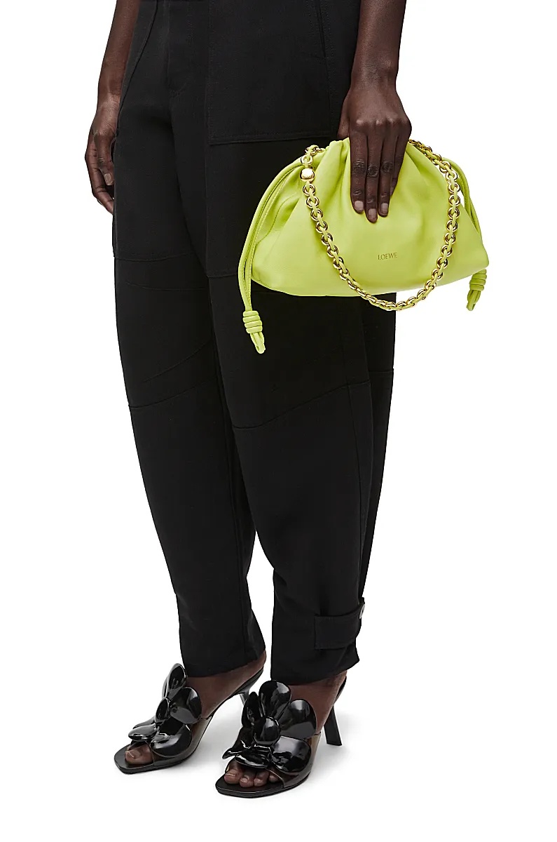 Shop Loewe Flamenco Purse Bag In Mellow Nappa Lambskin In Green