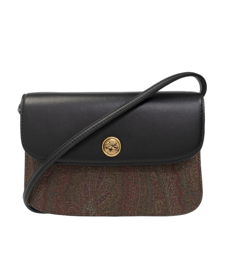 Etro Logo Shoulder Bag In Black