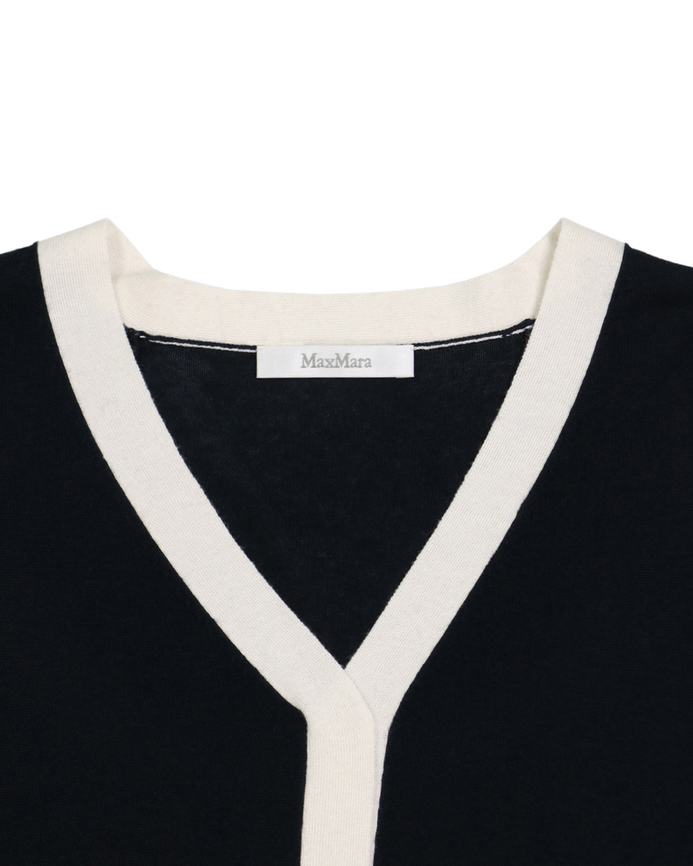 Max Mara V-neck Long-sleeved Sweater In Black
