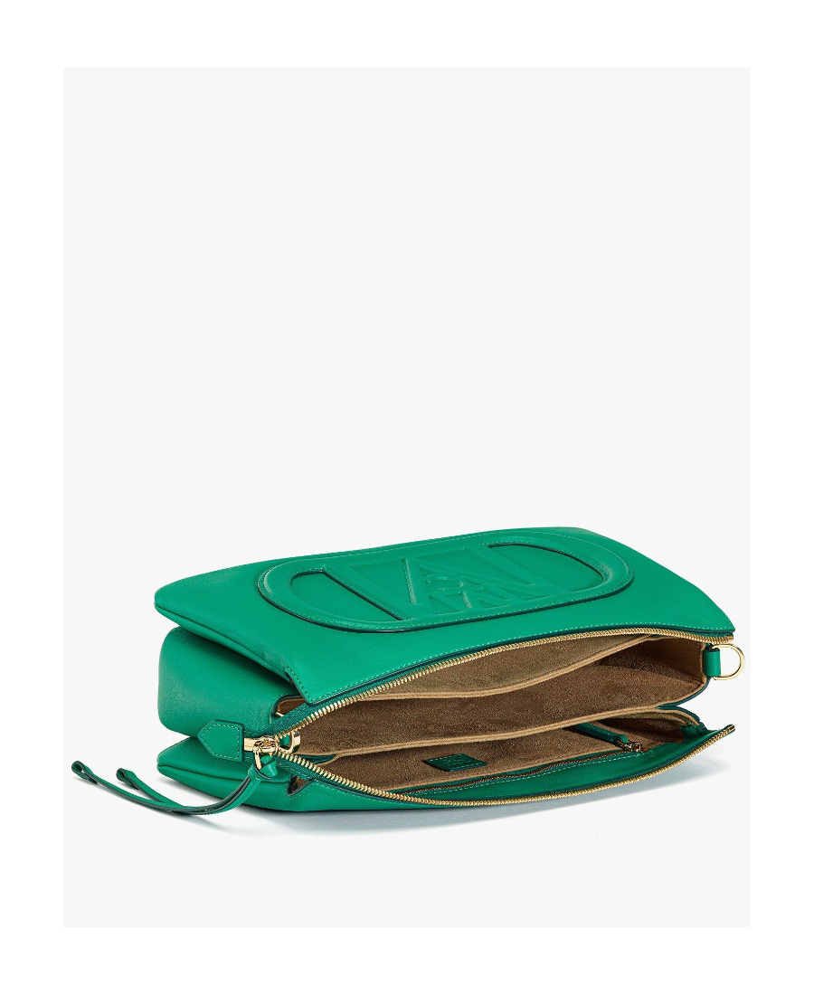 Mcm Logo Shoulder Bag In Green