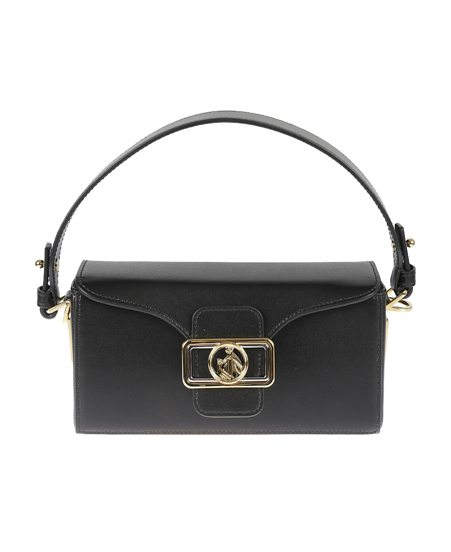 Shop Lanvin Logo Shoulder Bag In Black