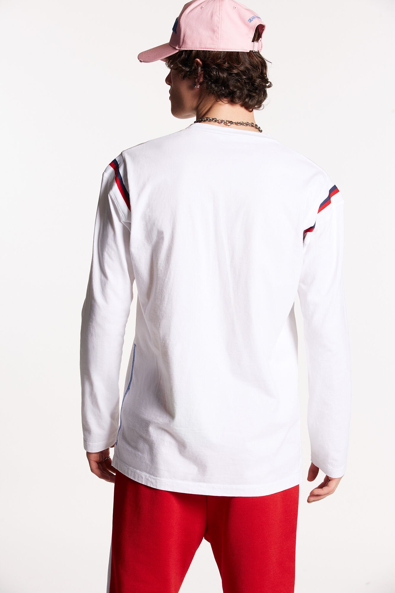 Dsquared2 Varsity Logo Long Sleeved T-shirt In White