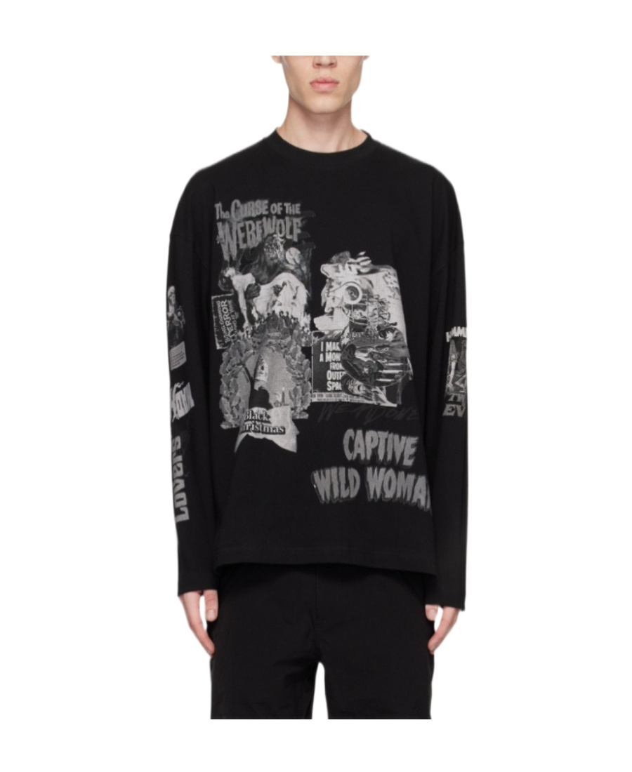 We11 Done Logo-print Cotton T-shirt In Black