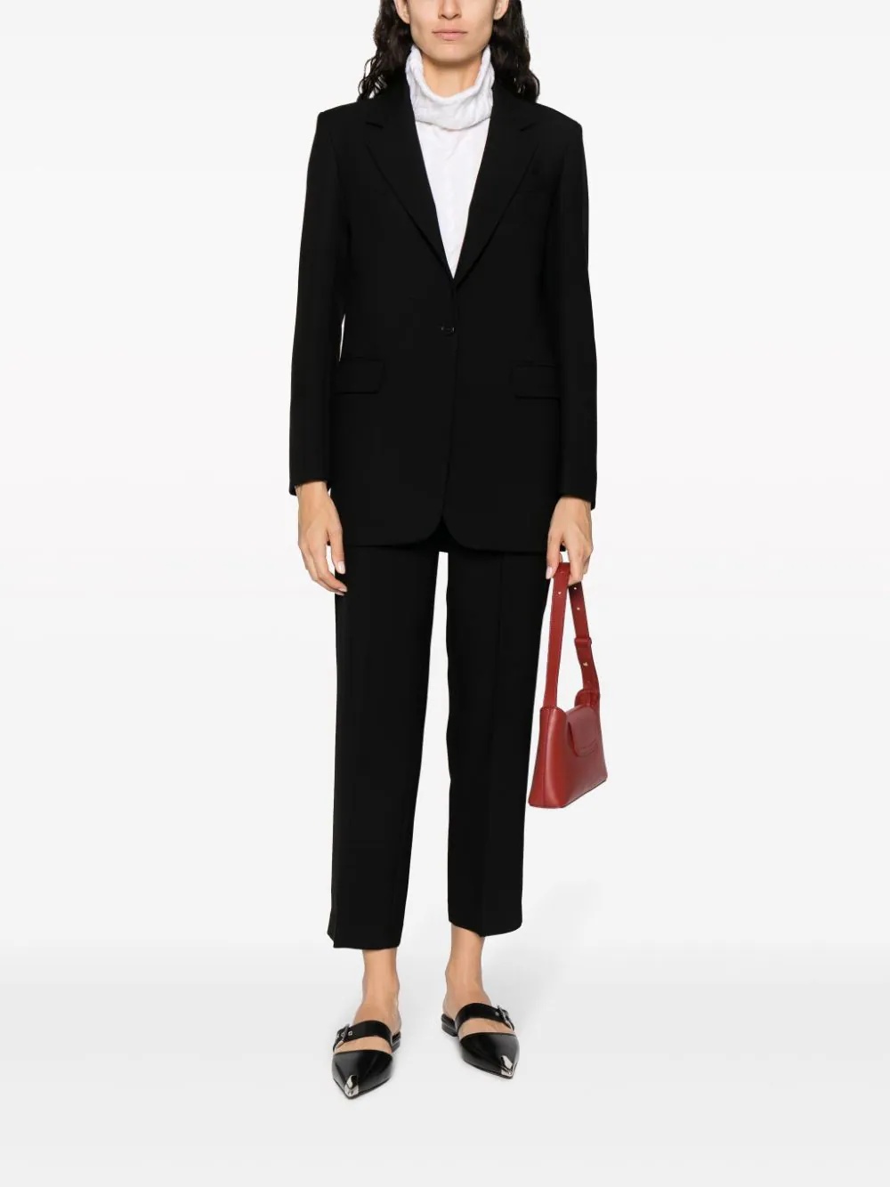 P.a.r.o.s.h Tapered-leg Tailored Trousers In Black