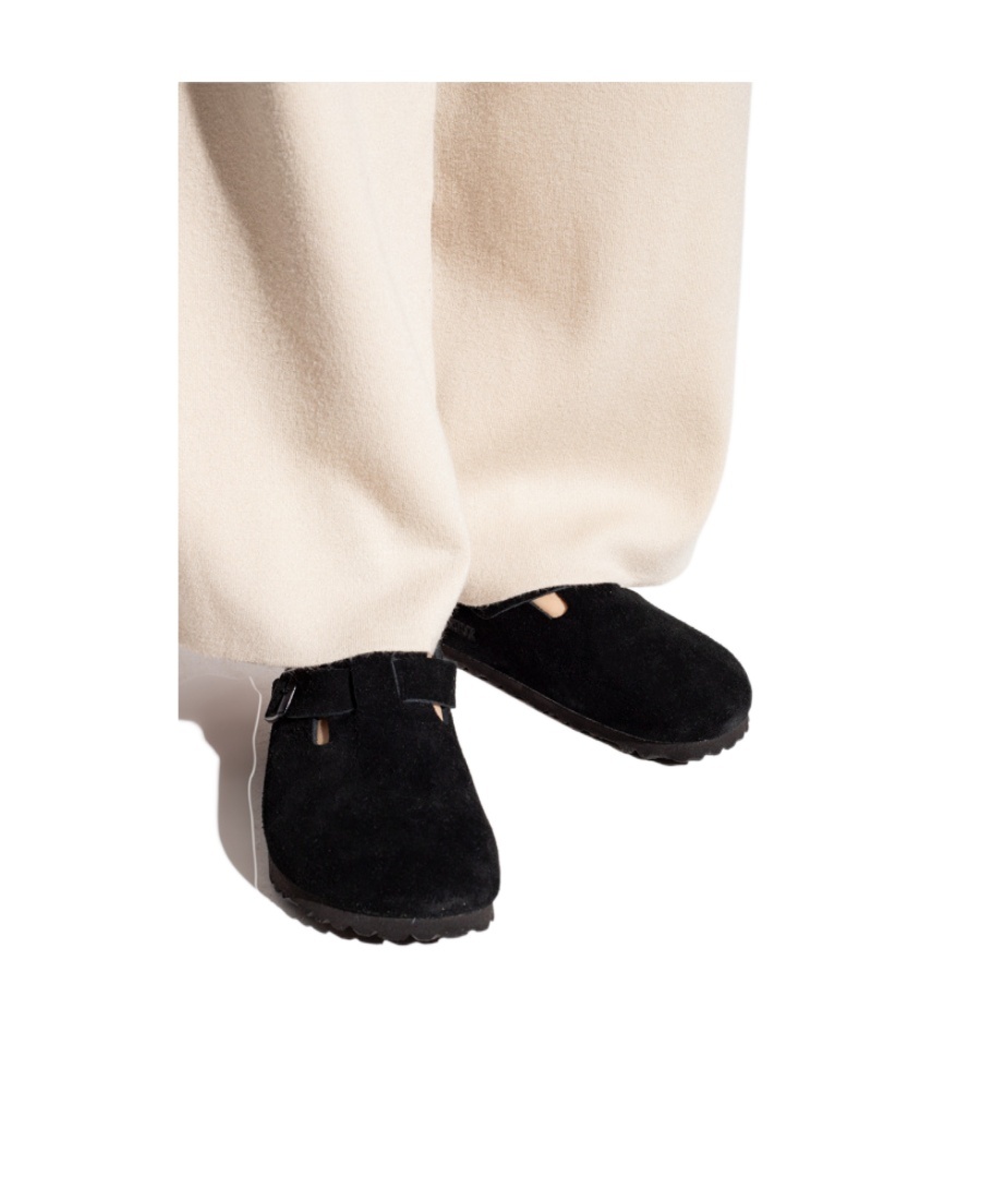 Shop Birkenstock Boston Mules In Black