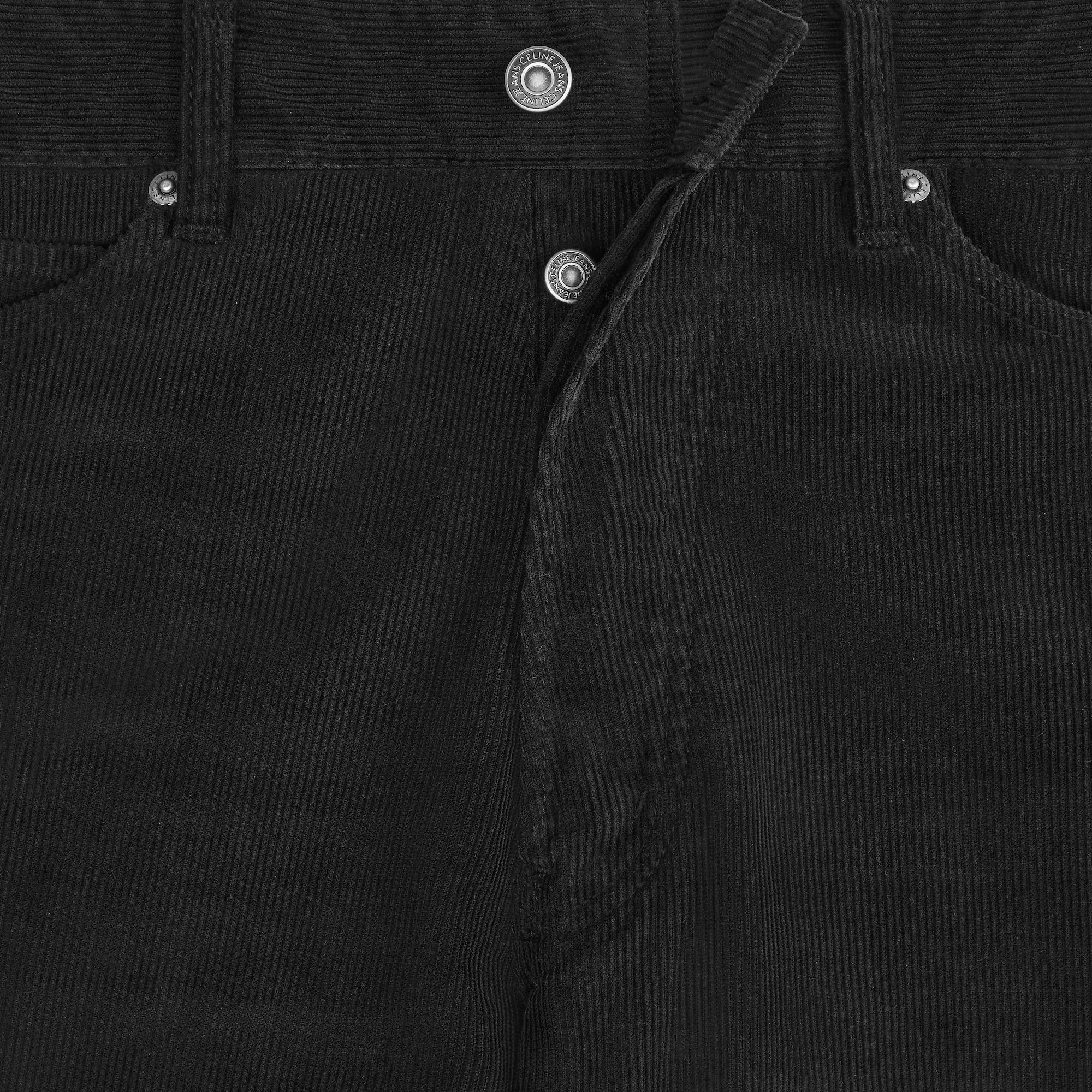 Celine Wesley Jeans In Corduroy In Black