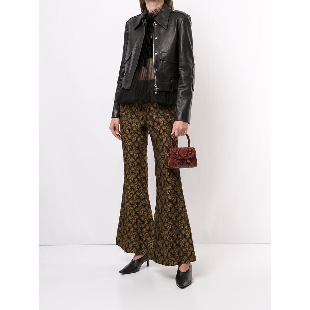 Khaite Cropped Lamb Nappa Leather Jacket With Pointed Collar In Black