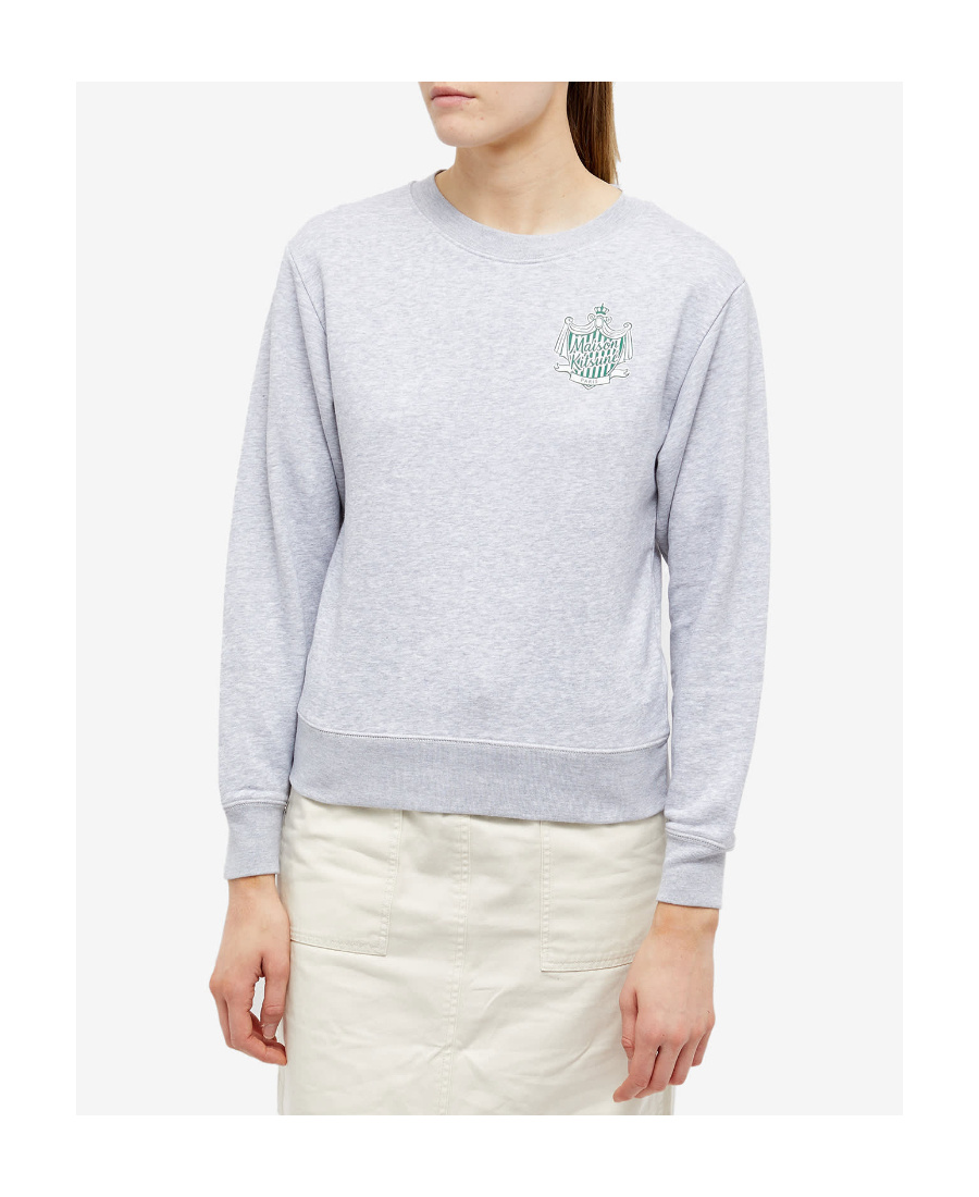 MAISON KITSUNÉ BADGE ROUND NECK SWEATER