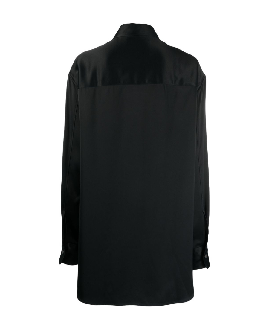 Studio Nicholson Woman Shirt Black Size 3 Viscose In Black
