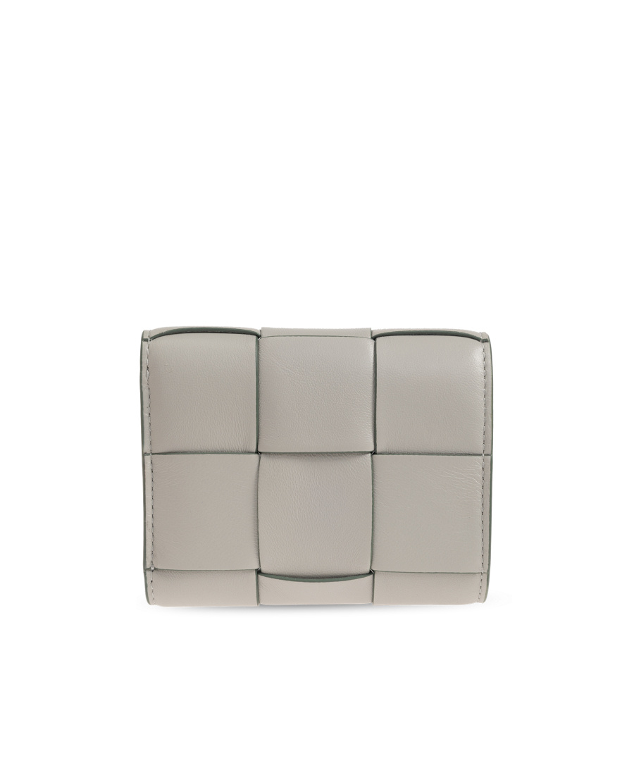 Bottega Veneta Folding Wallet In Gray
