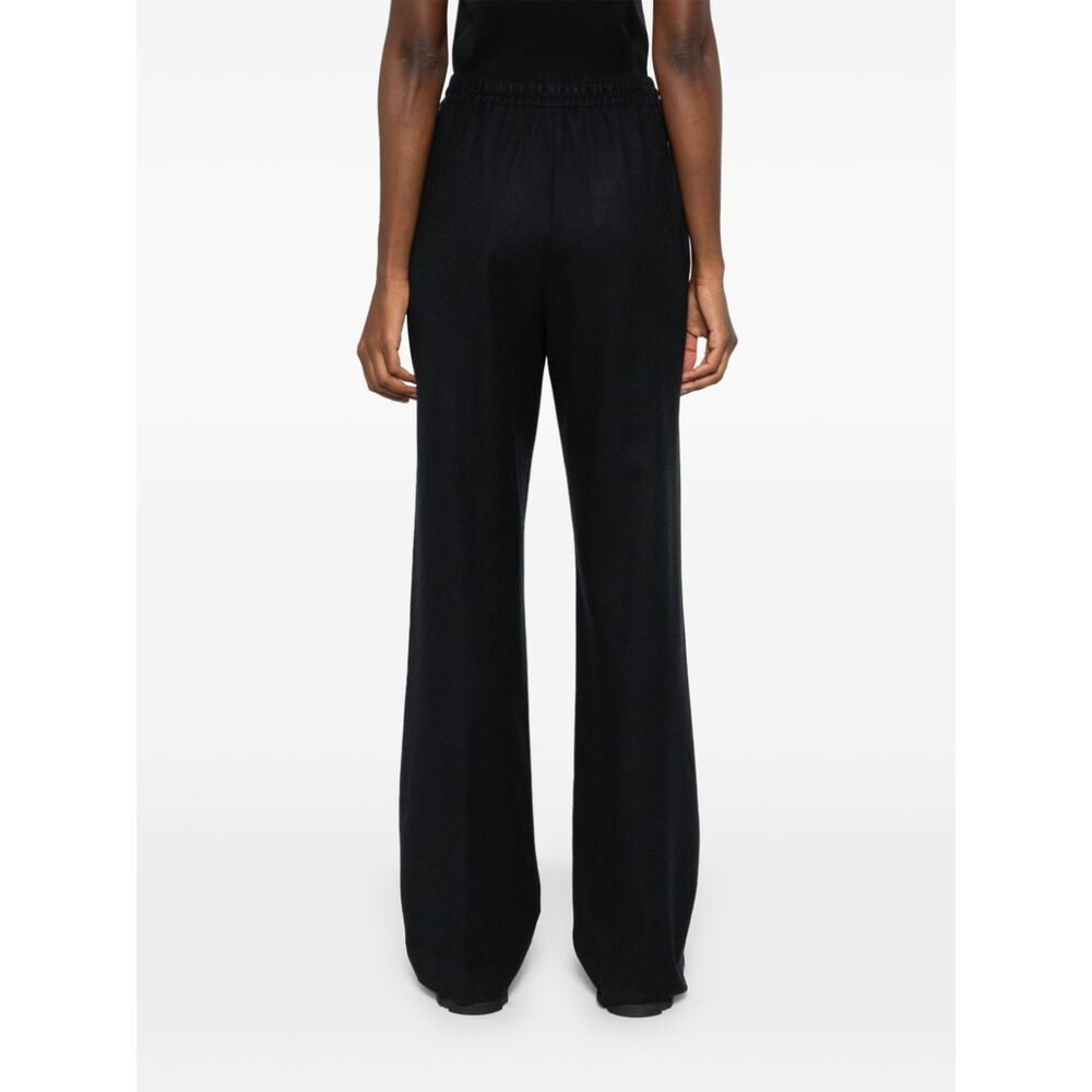 Moncler Virgin Wool Blend Pants In Blue