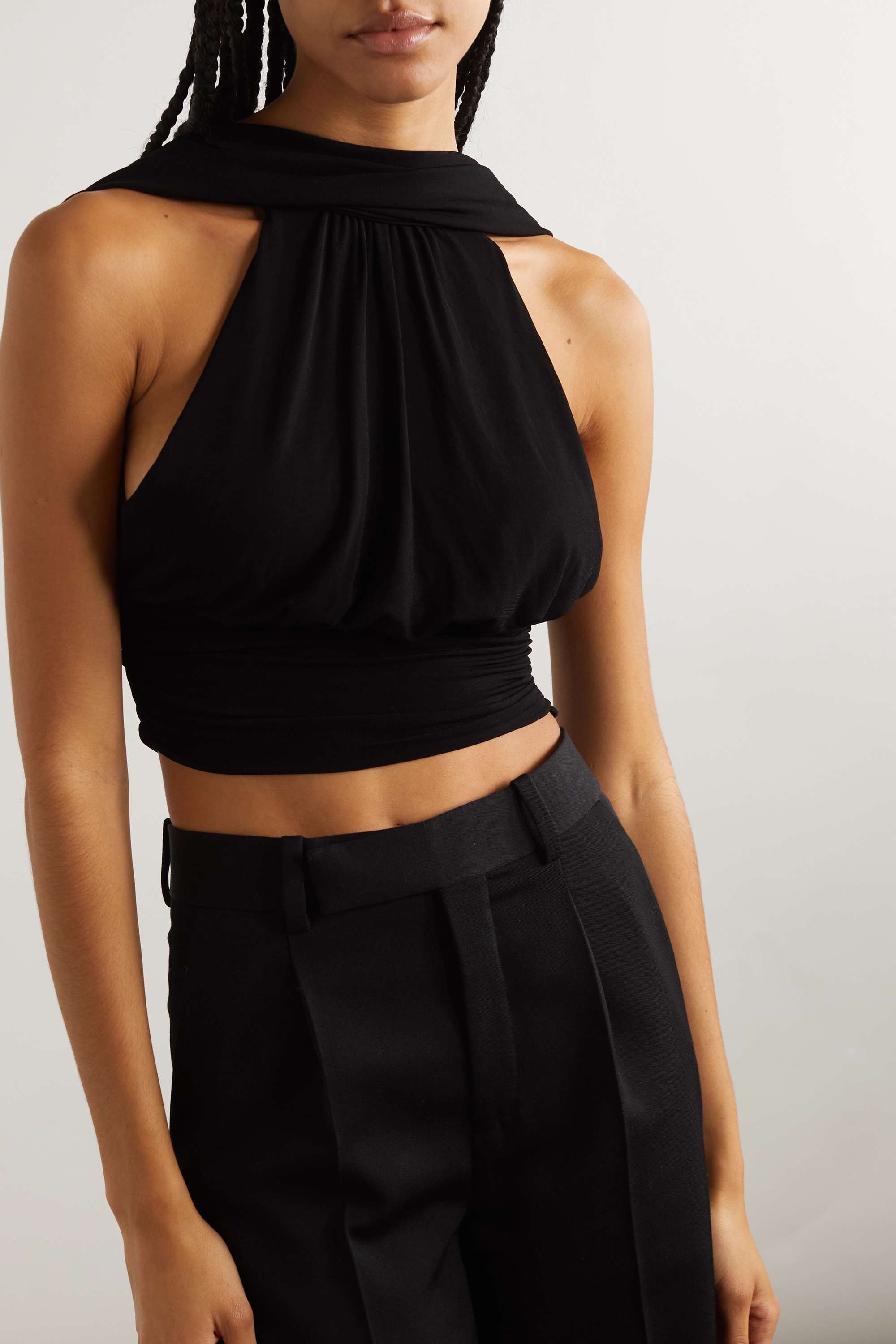 Saint Laurent Logo Vest In Black