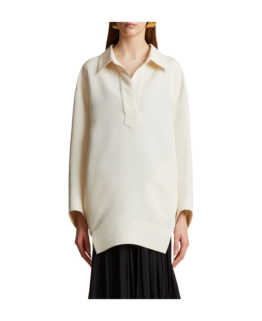 Khaite Kal Viscose Blend Mini Dress In White