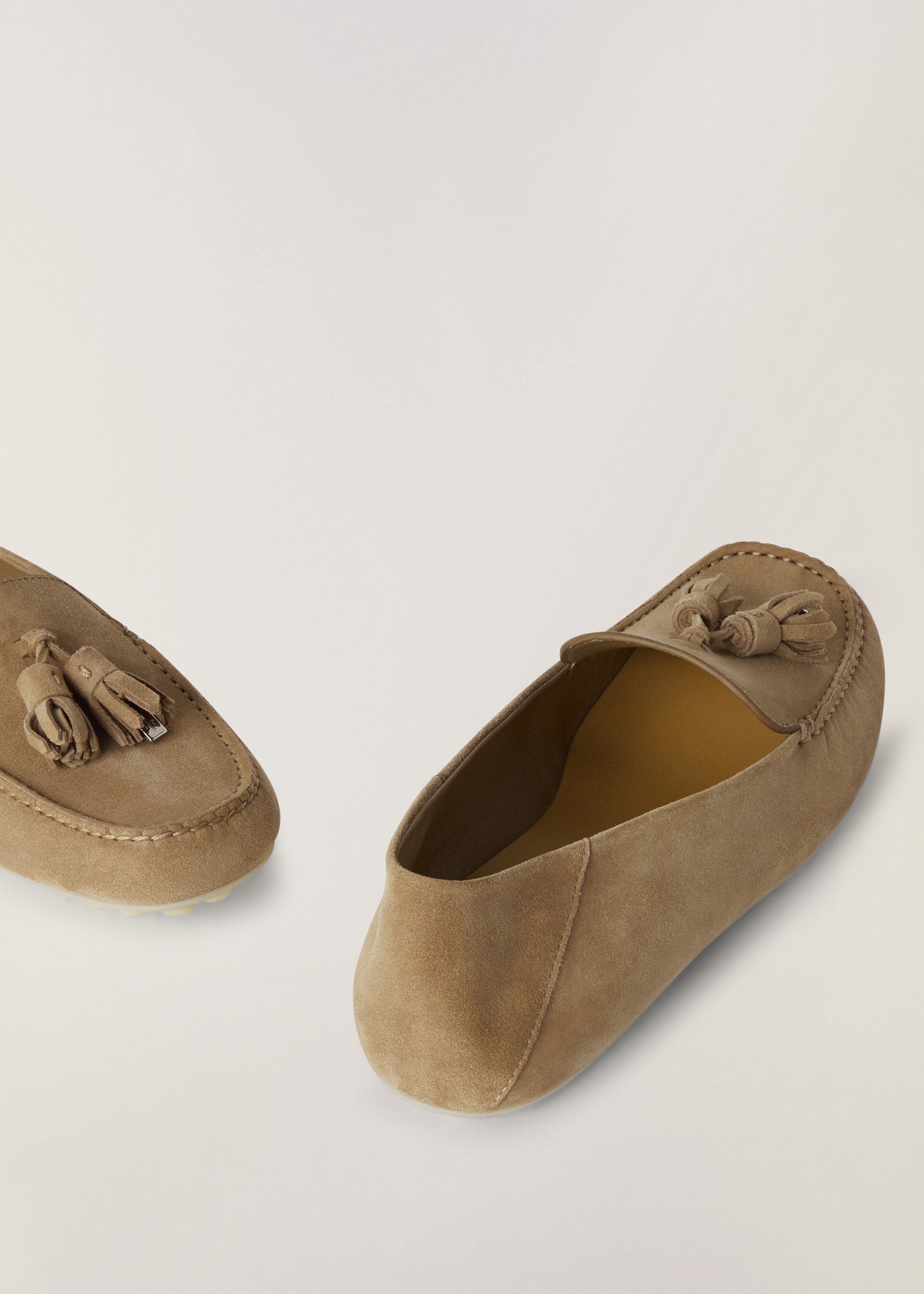 Loro Piana Dot Sole Walk Mokasin Shoes In Brown