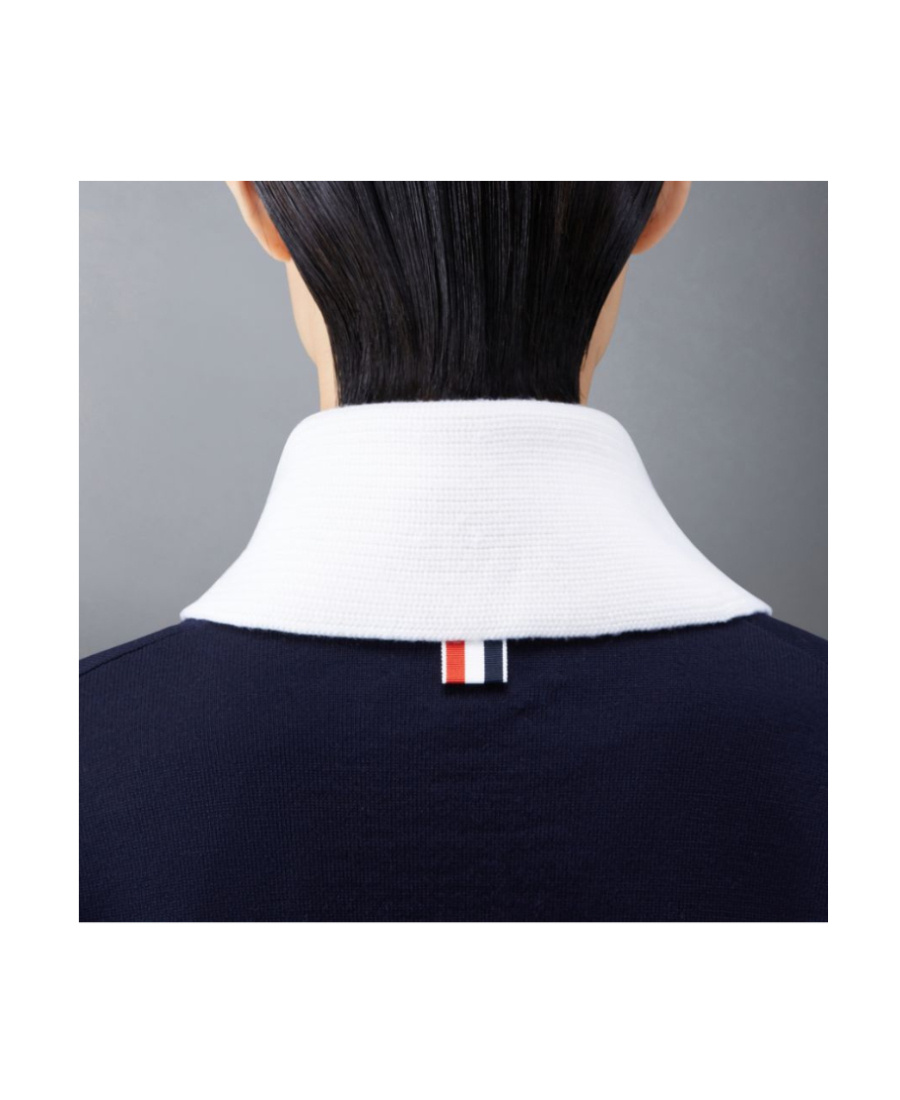 Thom Browne Hector Icon Shawl-collar Cardigan In Navy Blue