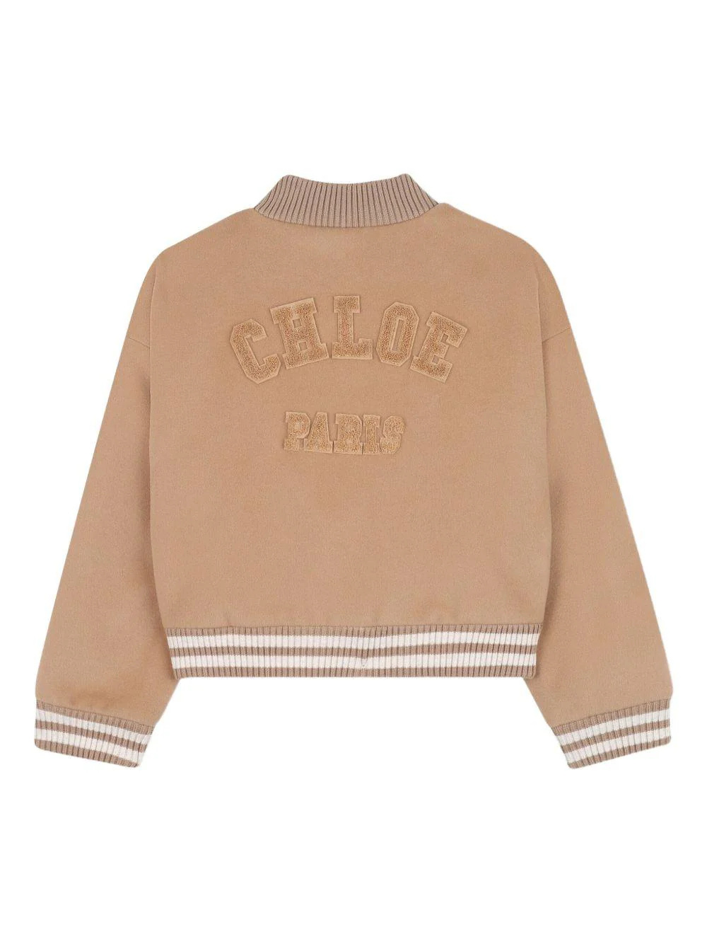 Chloé Logo-embroidered Bomber Jacket In Brown