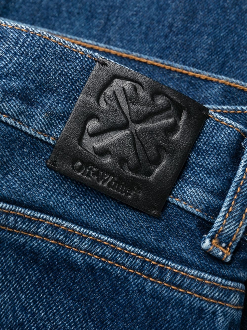 Off-white Dark Blue Dark Blue Skate Denim Jeans In Blue