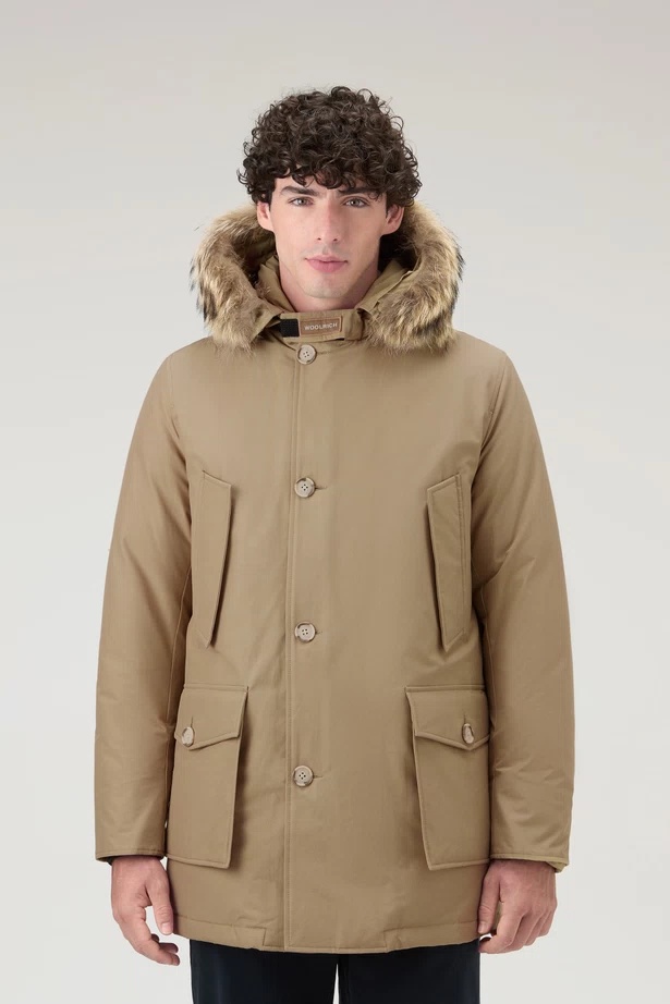Woolrich Arctic Hooded Parka In Brown