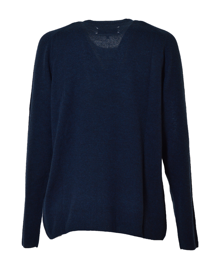 Maison Margiela Wool-blend Crew-neck Jumper In Black