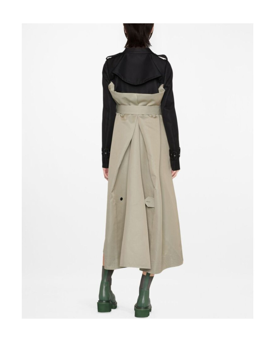 Sacai Belted Shirt Dress In Nude