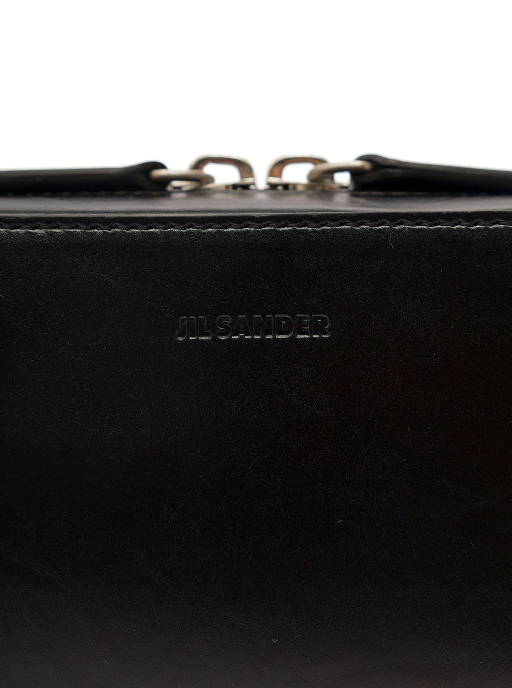 Jil Sander Logo-debossed Leather Belt Bag In Black