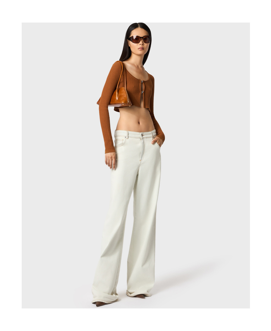 Blumarine Bleach-wash Boyfriend Jeans In White