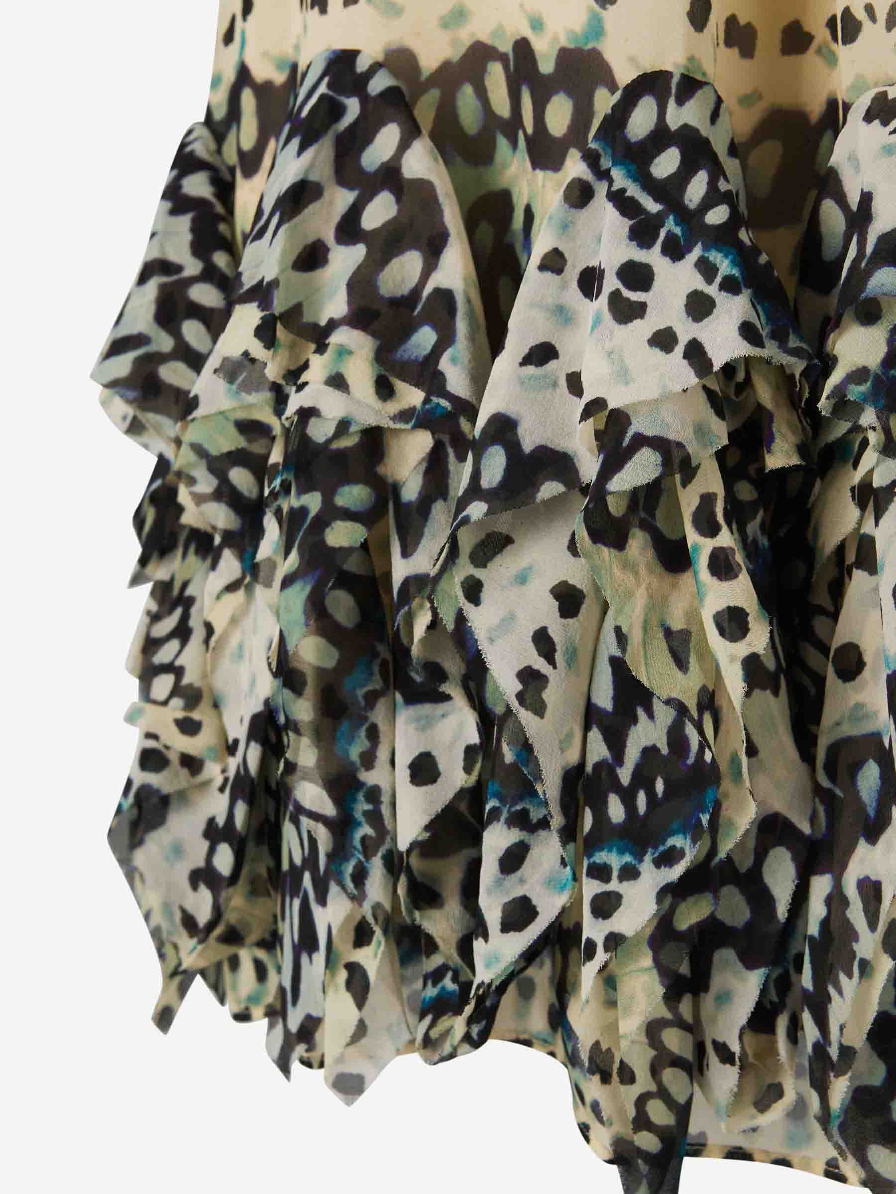 Ulla Johnson Miri Ruffled Silk Mini Dress In Multicolor