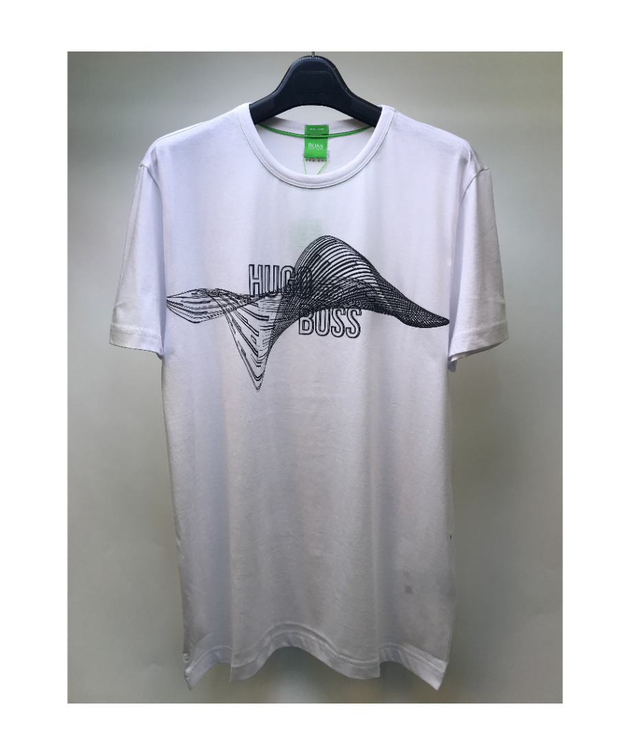 Hugo Boss Logo T-shirt With Round Neck In Gray