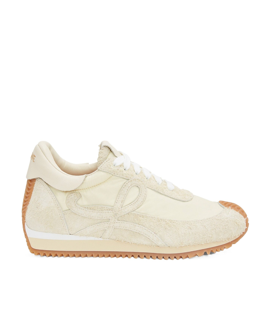 Loewe Flow Runner Suede Sneakers In White