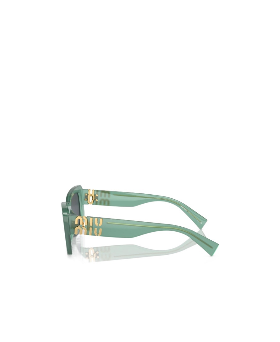 Miu Miu Logo-lettering Square-frame Sunglasses In Gray