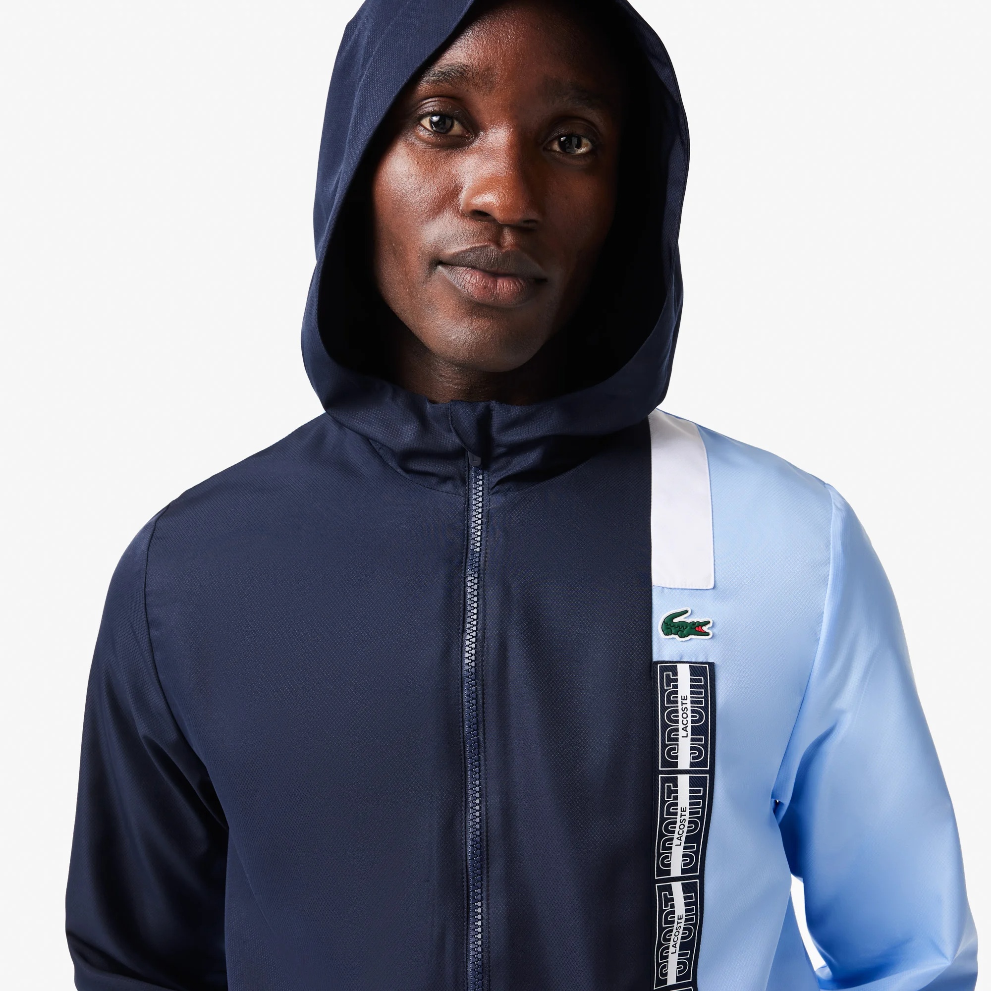 Lacoste Zipped Tennis Jacket In Navy Blue