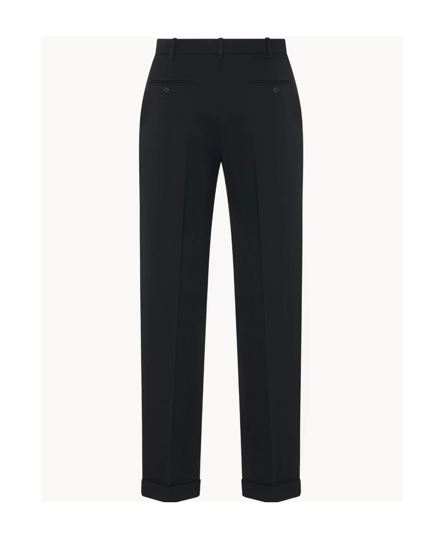 The Row Seth Wool Dress Trousers In Black