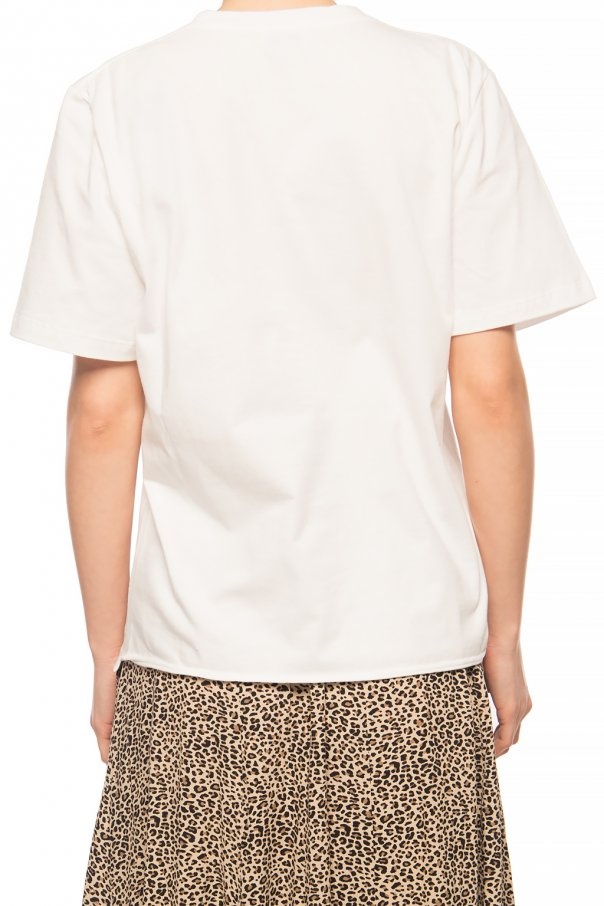 Saint Laurent Graphic Print T-shirt In White