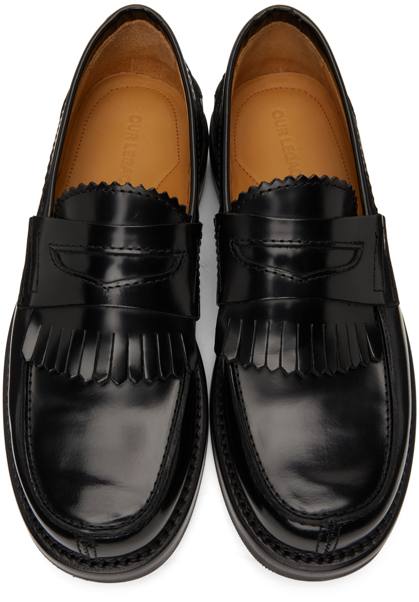 Our Legacy Fringed Slip-on Loafers In Black