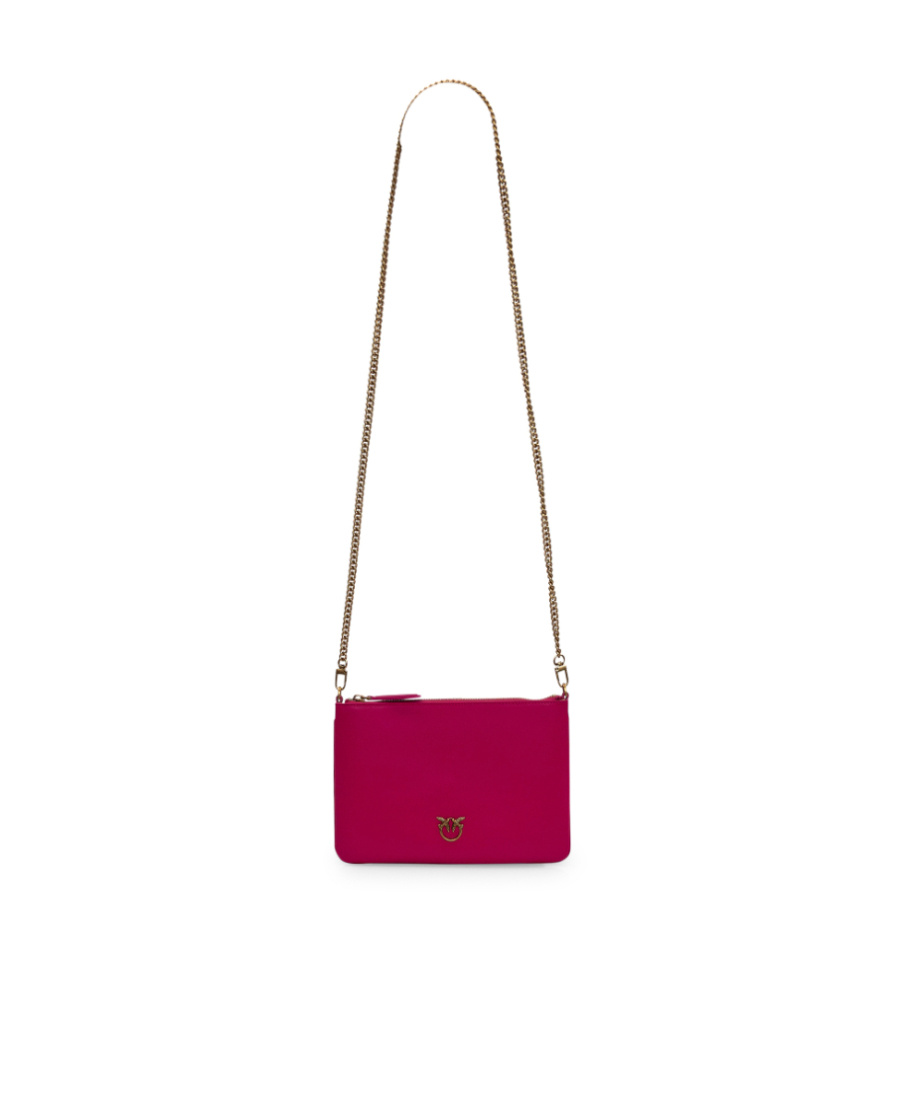 Shop Pinko Flat Love Simply Crossbody Bag In Pink