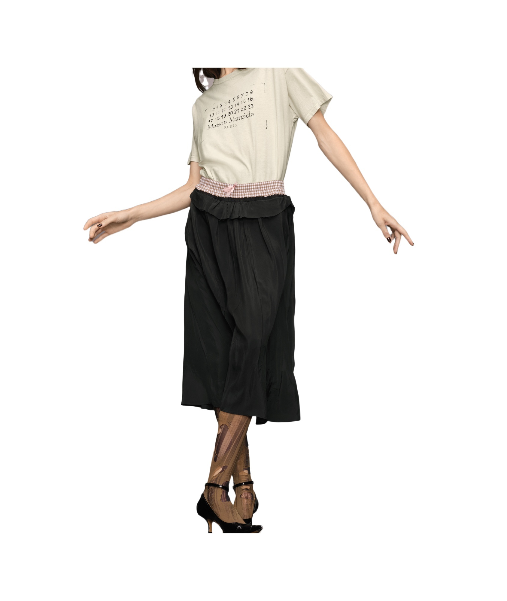 Maison Margiela Women's Logo T-shirt In Nude