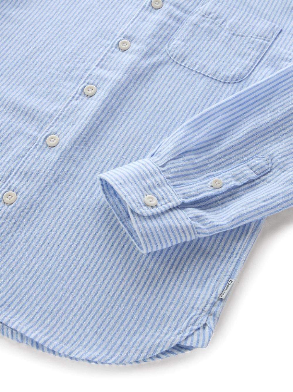Woolrich Striped Button-up Shirt In Blue