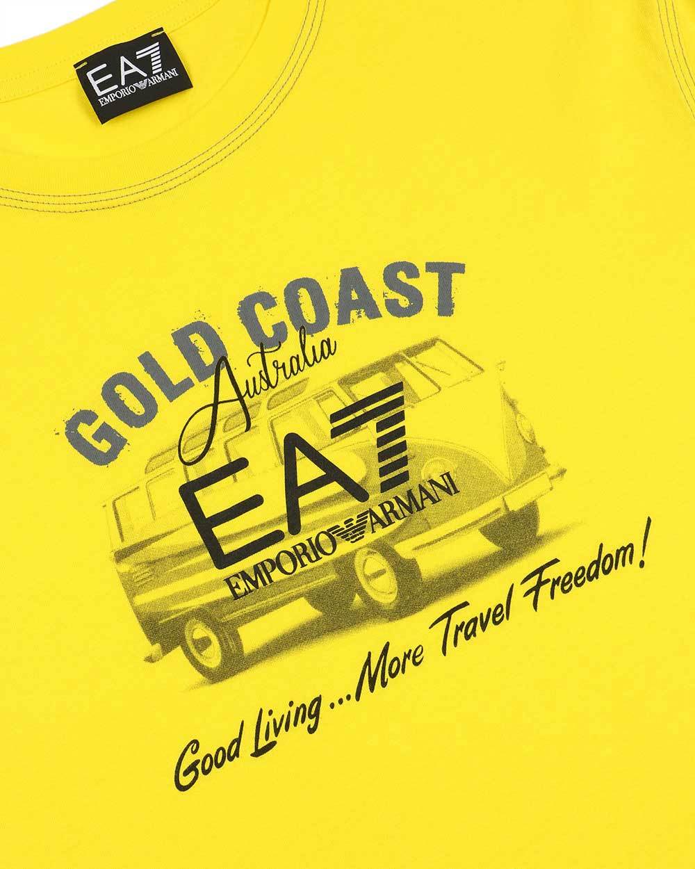 EA7 LOGO T-SHIRT WITH ROUND NECK