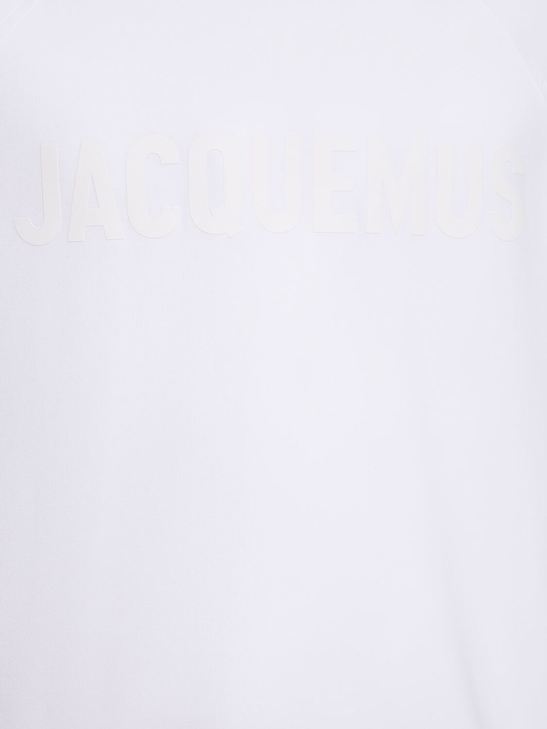 Jacquemus Typo Logo Crewneck T-shirt In White