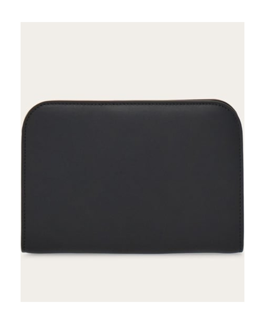 Ferragamo Leather Shoulder Bag Gancini Detail In Black