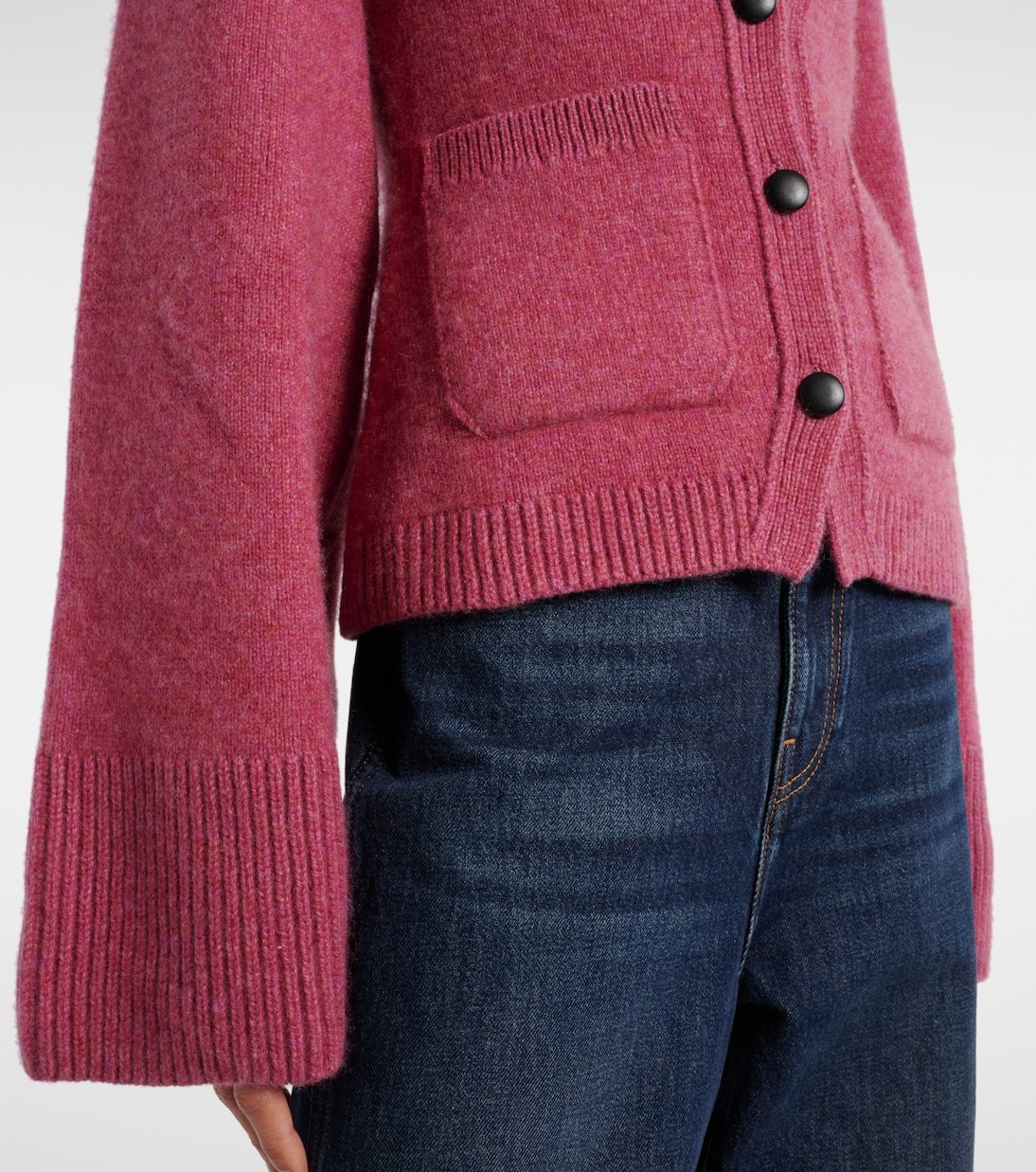Khaite Scarlet Cashmere Cardigan In Burgundy