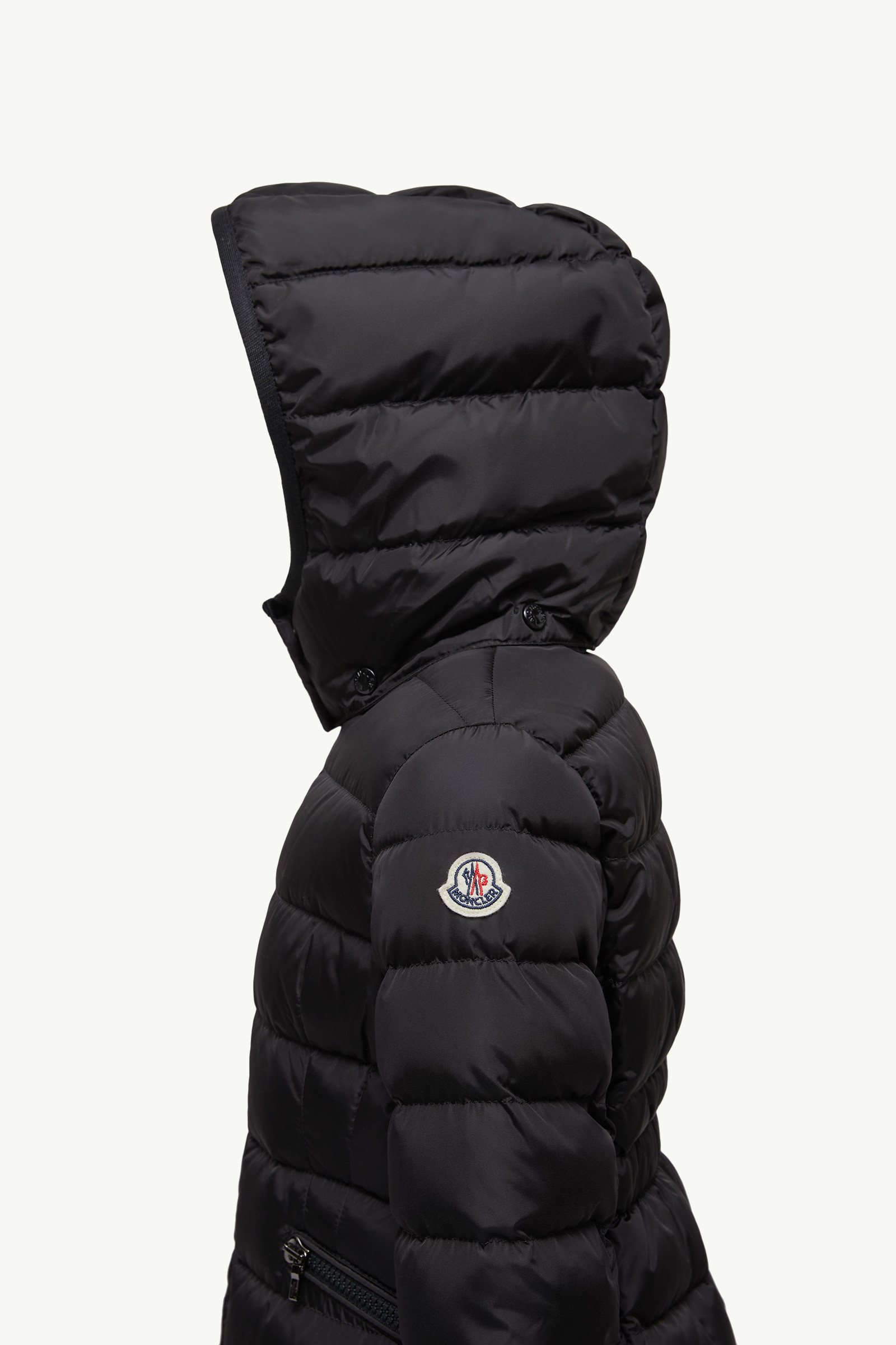 Moncler Charpal Hooded Down Jacket In Black