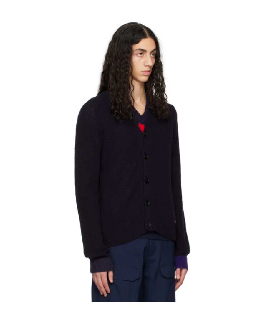 Marni Single-breasted Knitted Cardigan In Black